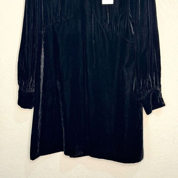 REISS NEW Bianca Black Velvet Mini Dress US Size 10 $345 - Picture 7 of 13